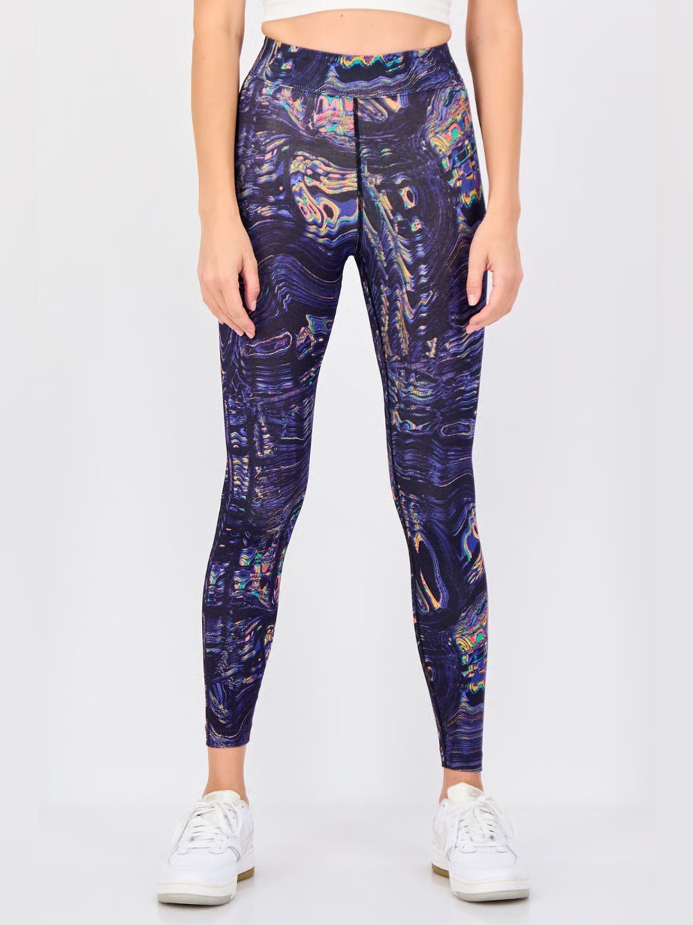 Nike High Waist Dance Leggings‎ Full Length Black Multi Marble XS DJ4130-010
